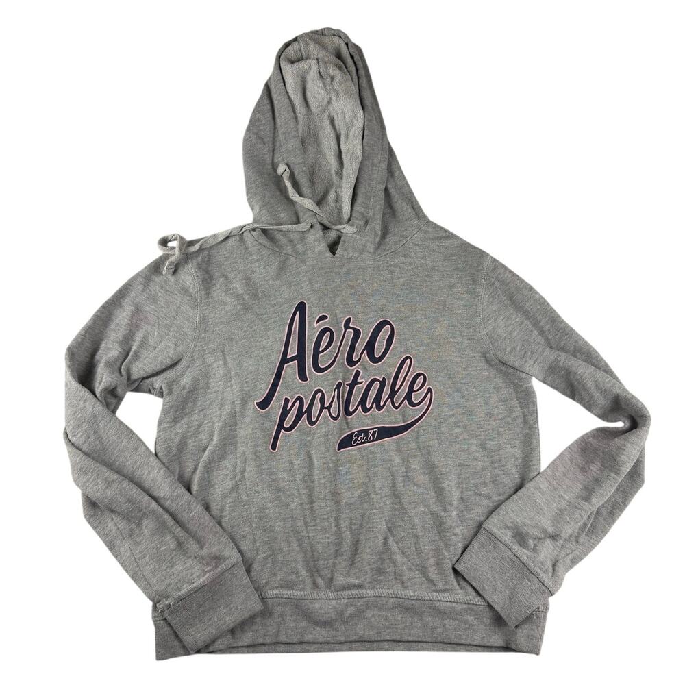 Aeropostale Gray Hoodie - Super Soft & Cozy, Size M